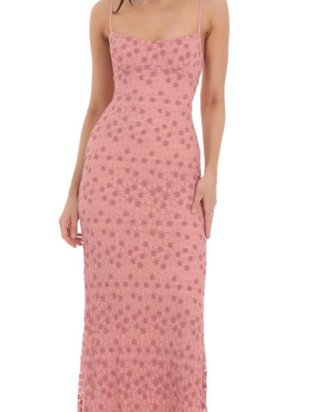 Lucy in the Sky Dusty Rose Spaghetti-Strap Maxi Dress